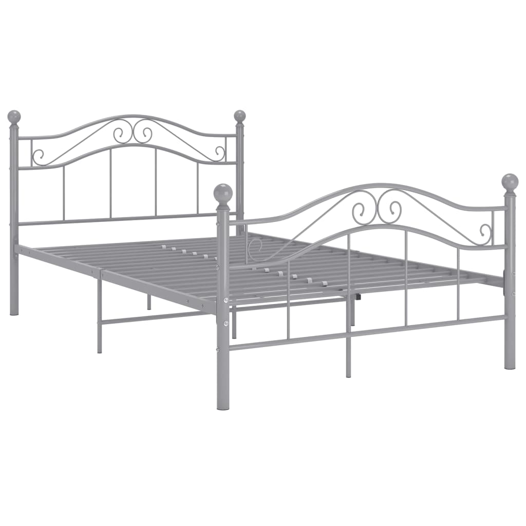 vidaXL Bed Frame without Mattress Grey Metal 120x200 cm