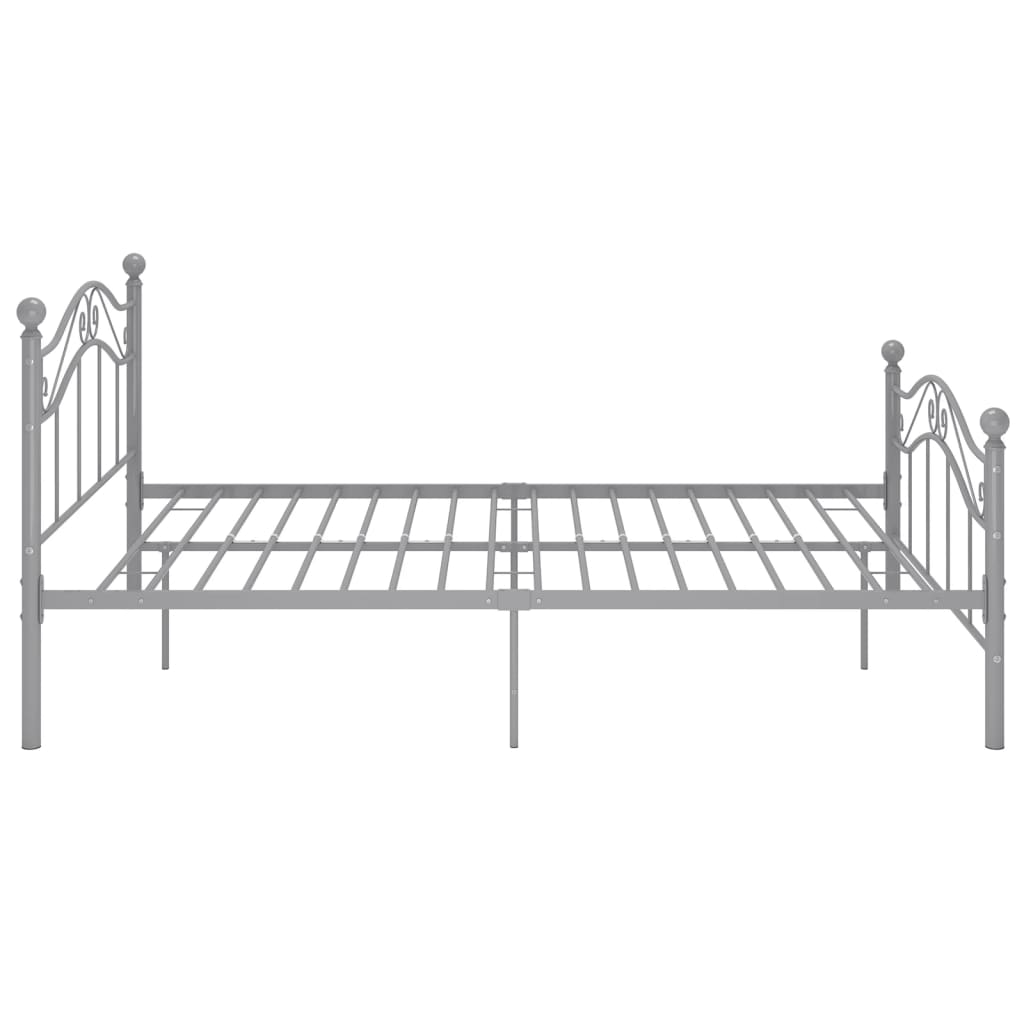 vidaXL Bed Frame without Mattress Grey Metal 120x200 cm