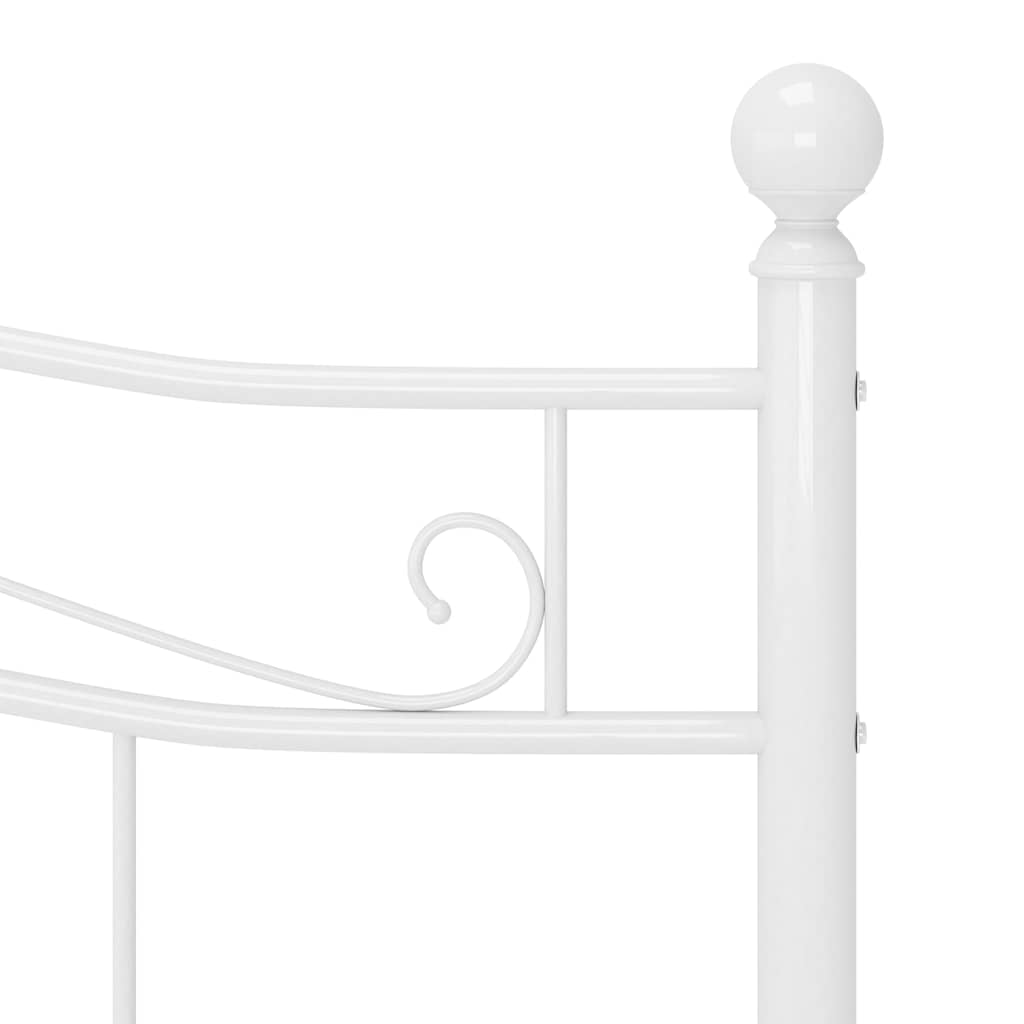 Bed Frame | White | Powder-Coated Metal | Double |  Tough | Bed Frame