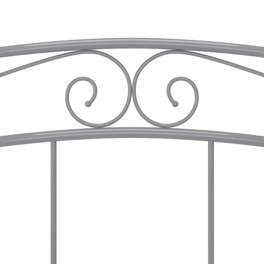Bed Frame without Mattress Grey Metal 160x200 cm