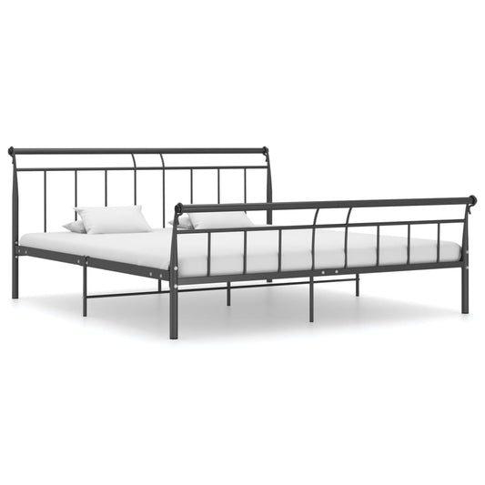 vidaXL Bed Frame without Mattress Black Metal 200x200 cm