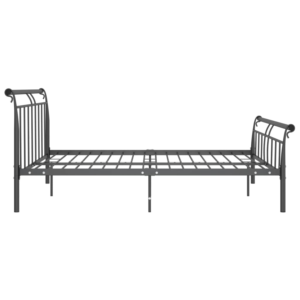 vidaXL Bed Frame without Mattress Black Metal 200x200 cm