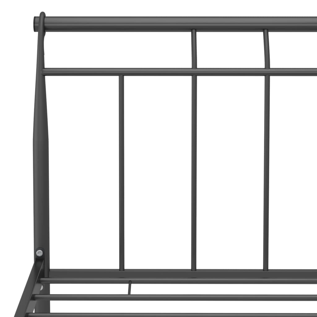 vidaXL Bed Frame without Mattress Black Metal 200x200 cm