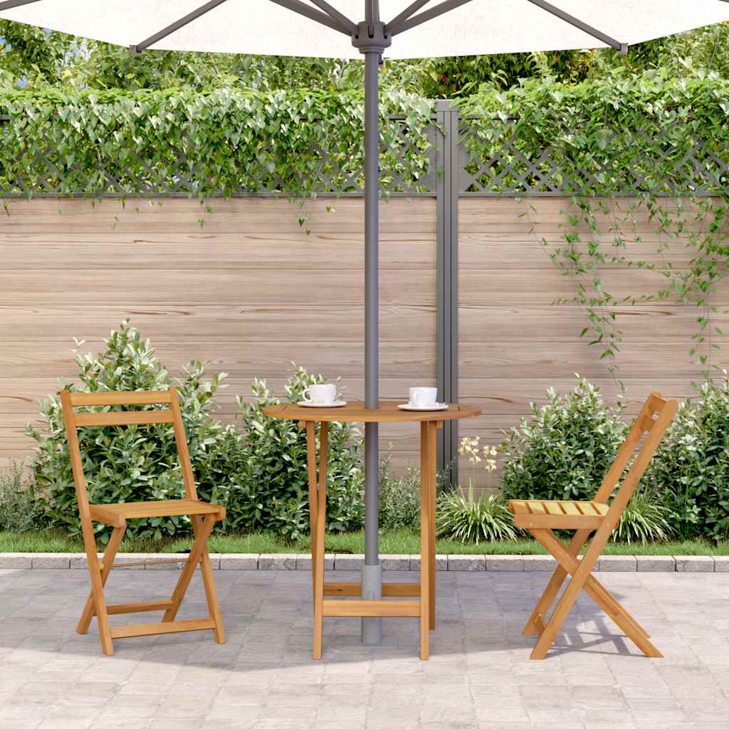 313596 vidaXL Folding Garden Table 70 cm Solid Acacia Wood