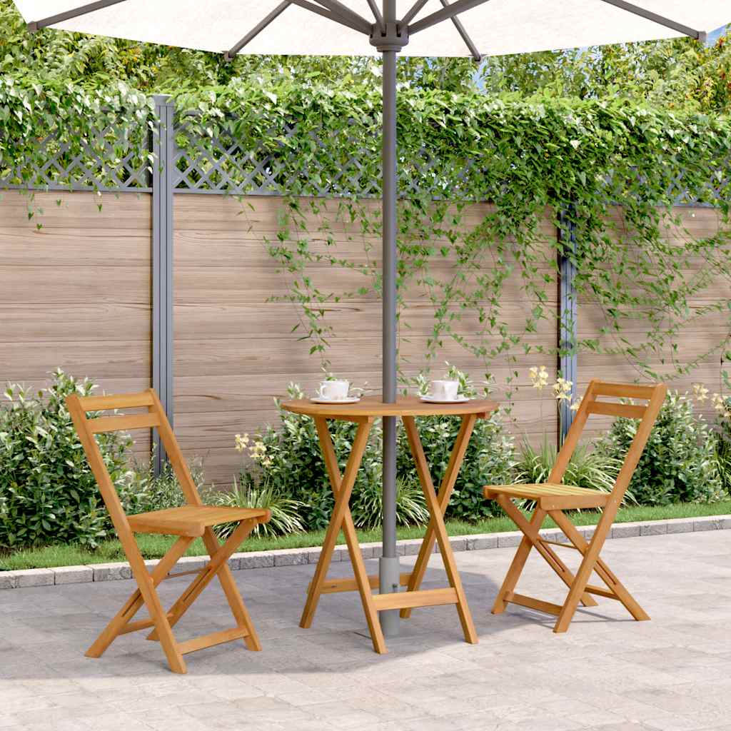 313596 vidaXL Folding Garden Table 70 cm Solid Acacia Wood
