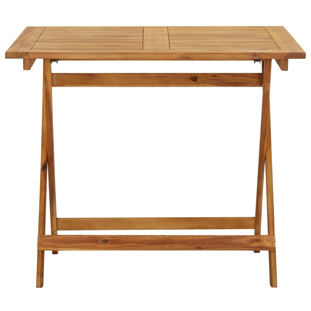 vidaXL Folding Garden Table 90x90x75 cm Solid Acacia Wood