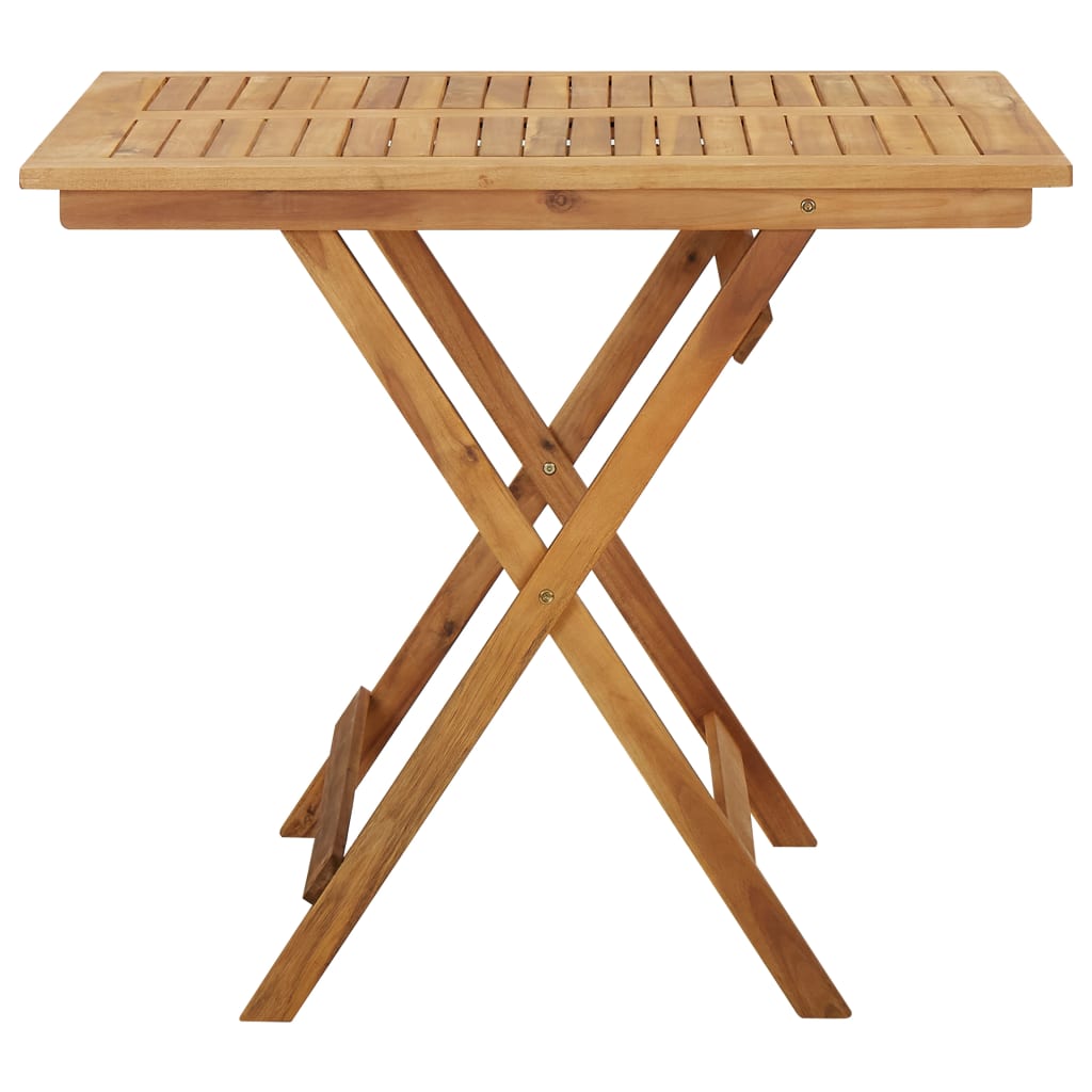 vidaXL Folding Garden Table 90x90x75 cm Solid Acacia Wood