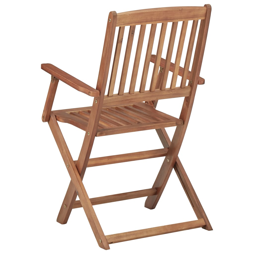 vidaXL Folding Outdoor Chairs 2 pcs Solid Acacia Wood