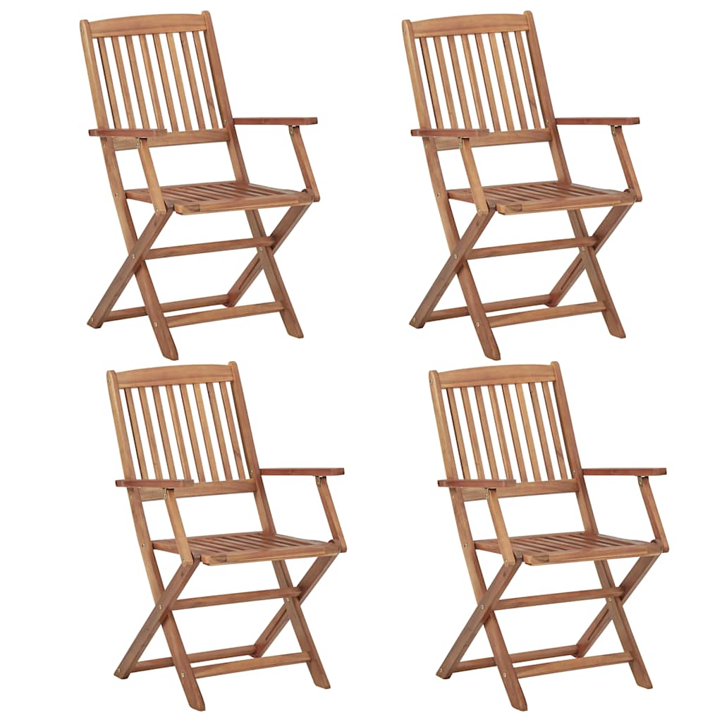 Outdoor Chair | Set of 4 | Natural Acacia | Solid Acacia wood | Standard