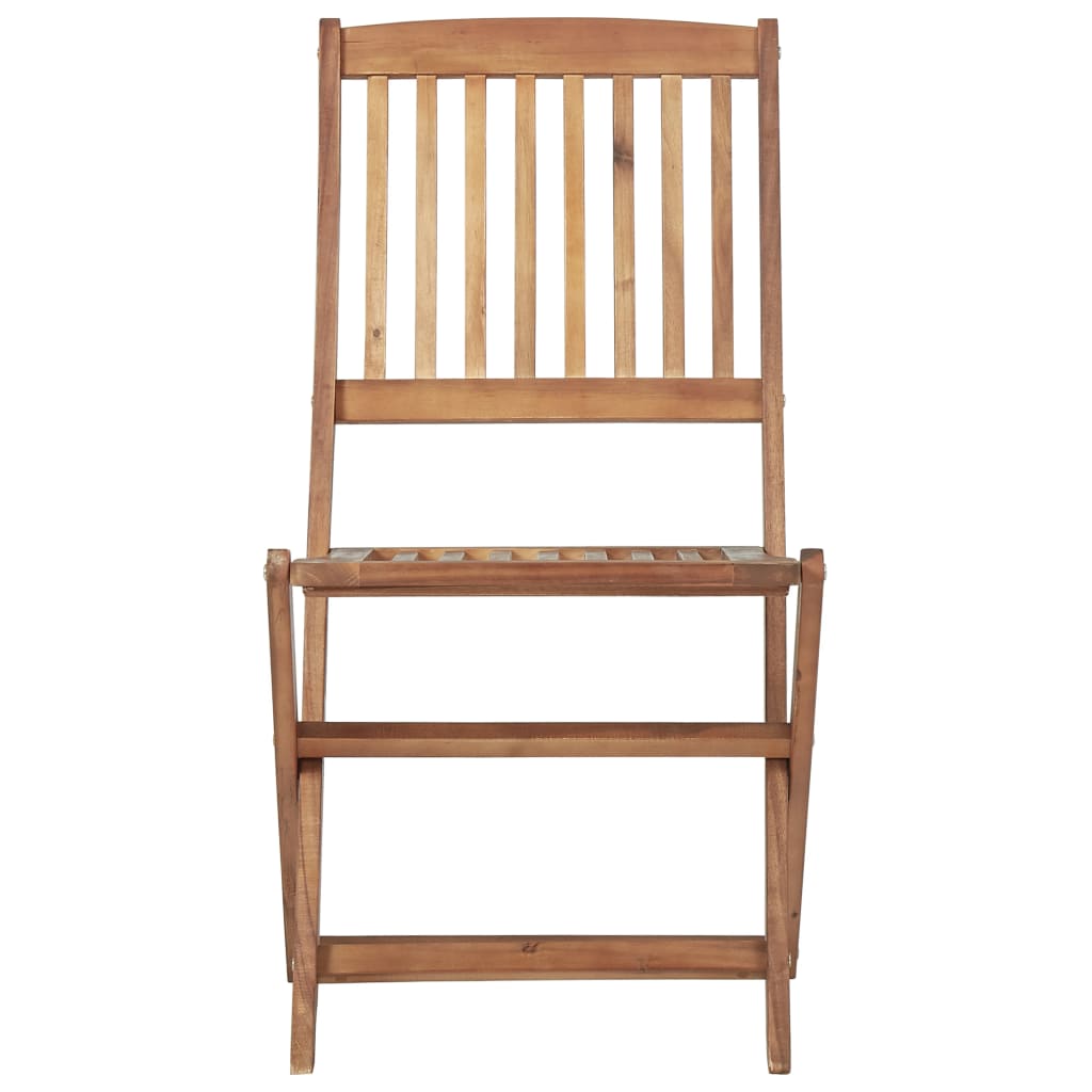 Outdoor Chair | Set of 4 | Natural Wood | Solid Acacia Wood | Standard