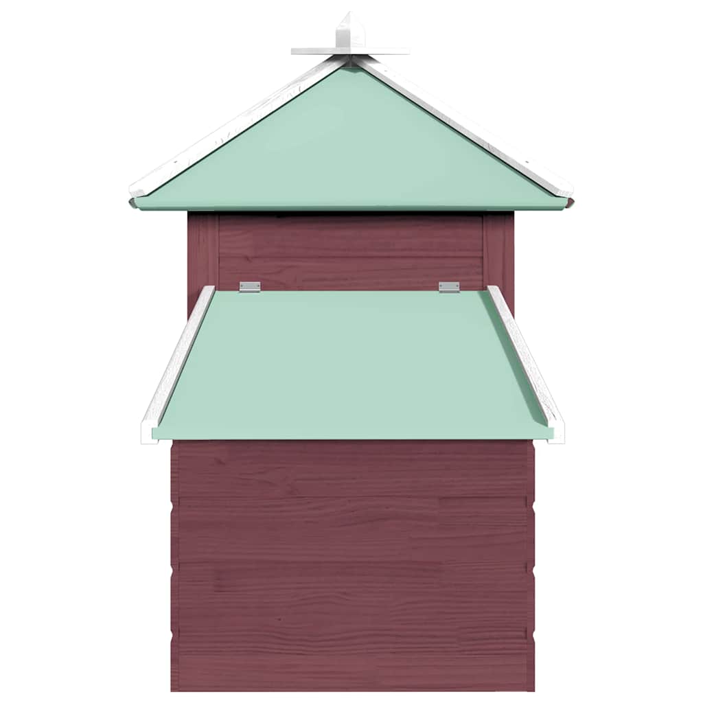 Chicken Coop with Nest Box Mocha 190x72x102 cm Solid Firwood
