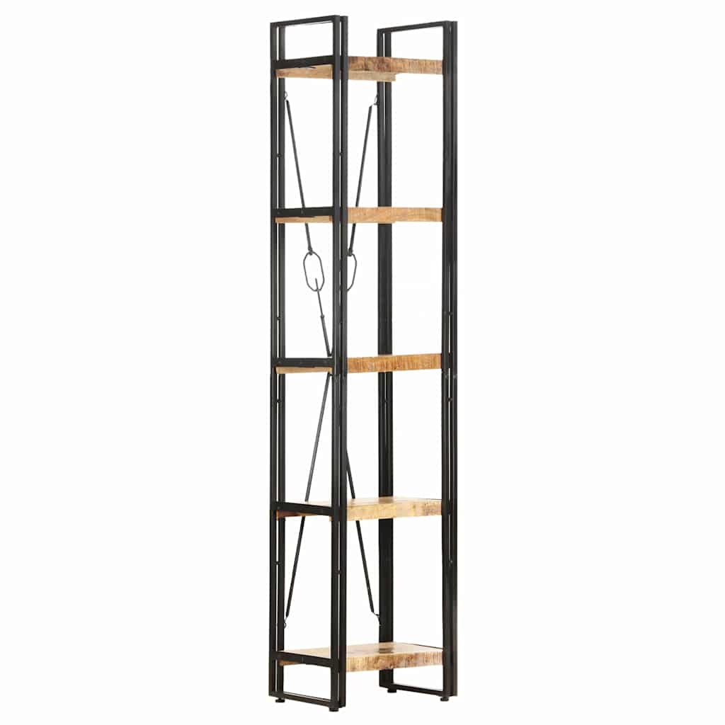 5-Tier Bookcase 39x30x180 cm Solid Mango Wood