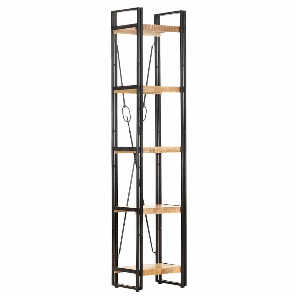 5-Tier Bookcase 39x30x180 cm Solid Mango Wood