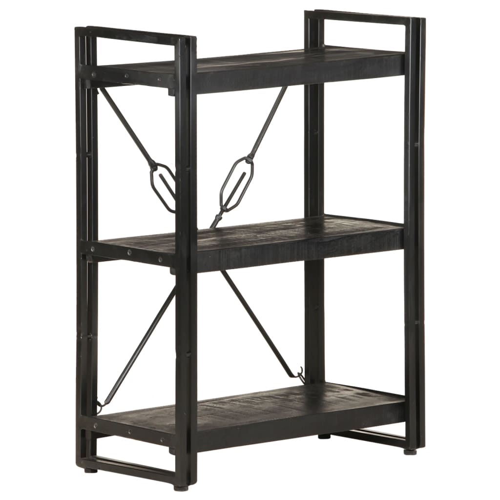 Bookcase | Black | Solid Mango Wood | Medium | Shelving | Bookcase