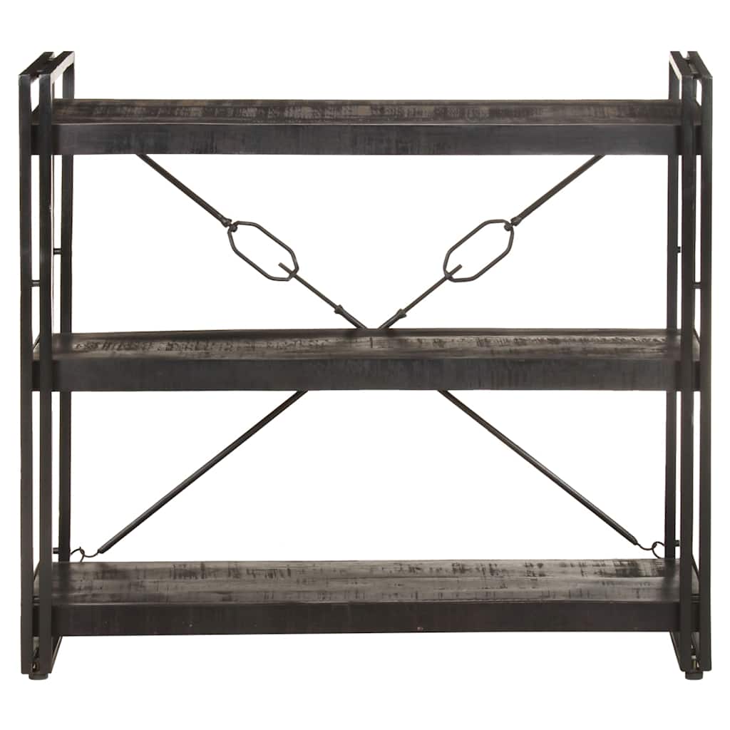 Bookcase | Black | Solid rough mango wood | Medium | Durable | Bookcase