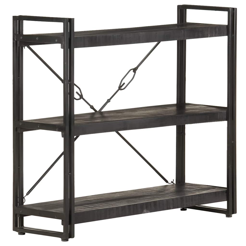 Bookcase | Black | Solid rough mango wood | Medium | Durable | Bookcase