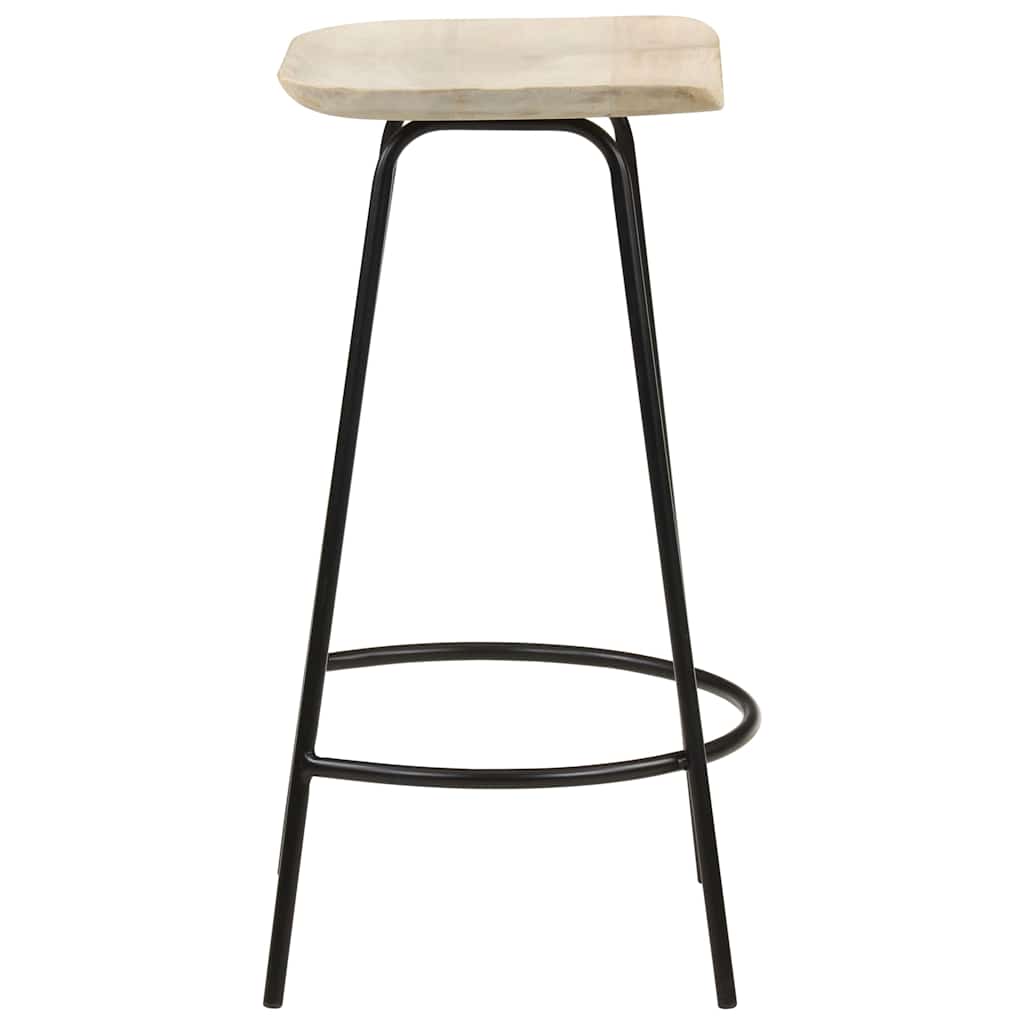 Bar Stools 2 pcs Solid Mango Wood