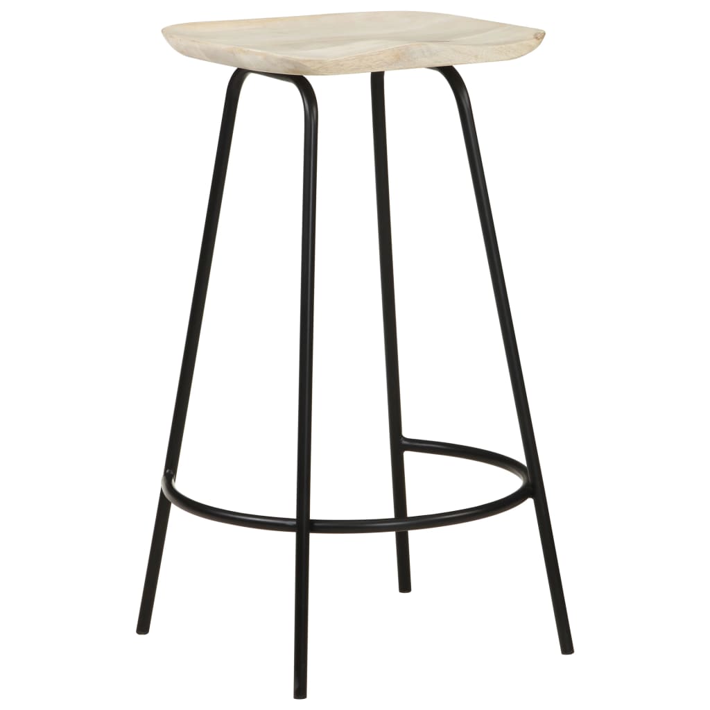 vidaXL Bar Stools 4 pcs Solid Mango Wood