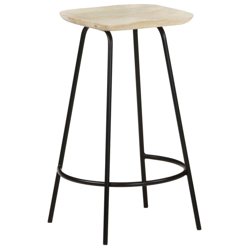 vidaXL Bar Stools 4 pcs Solid Mango Wood