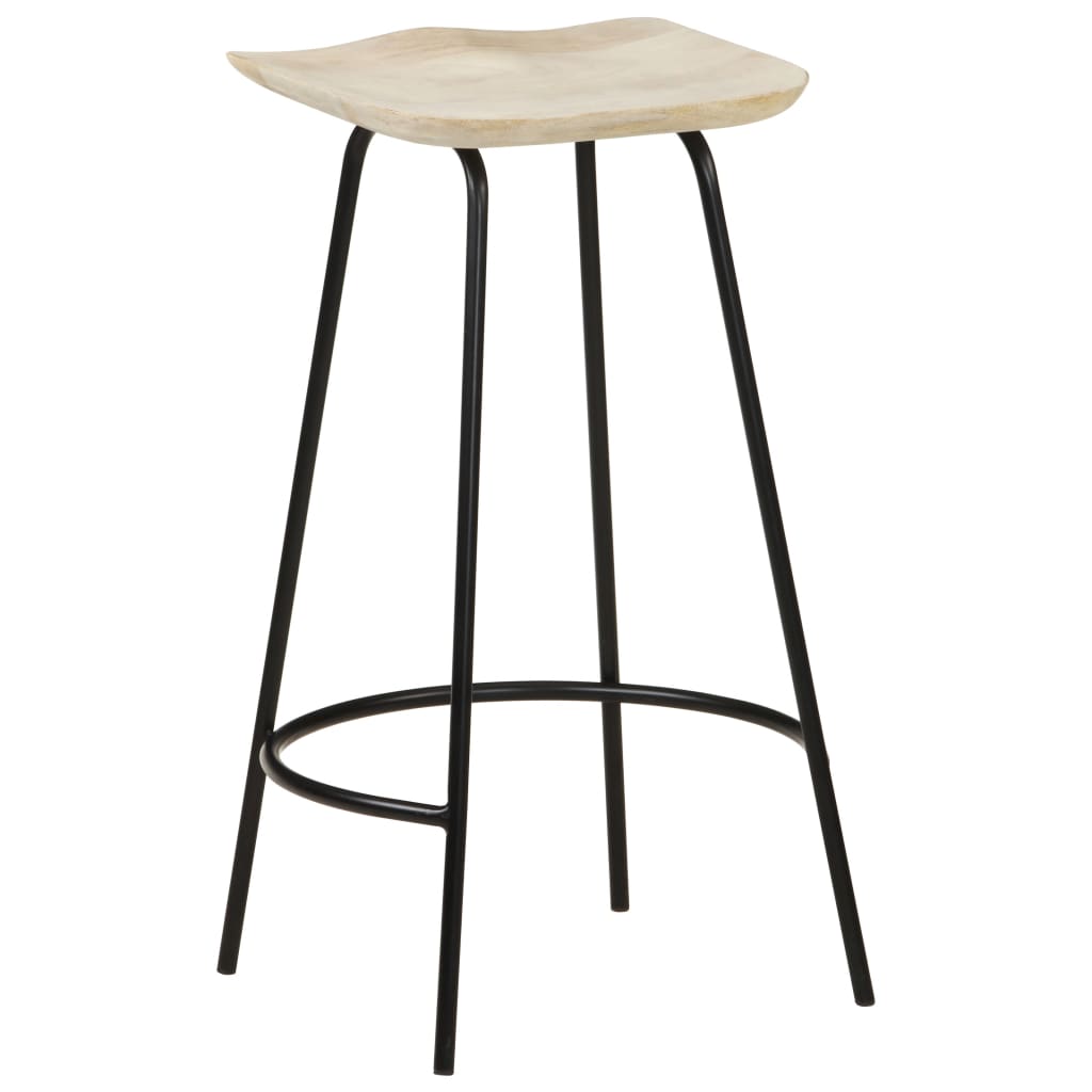 vidaXL Bar Stools 4 pcs Solid Mango Wood