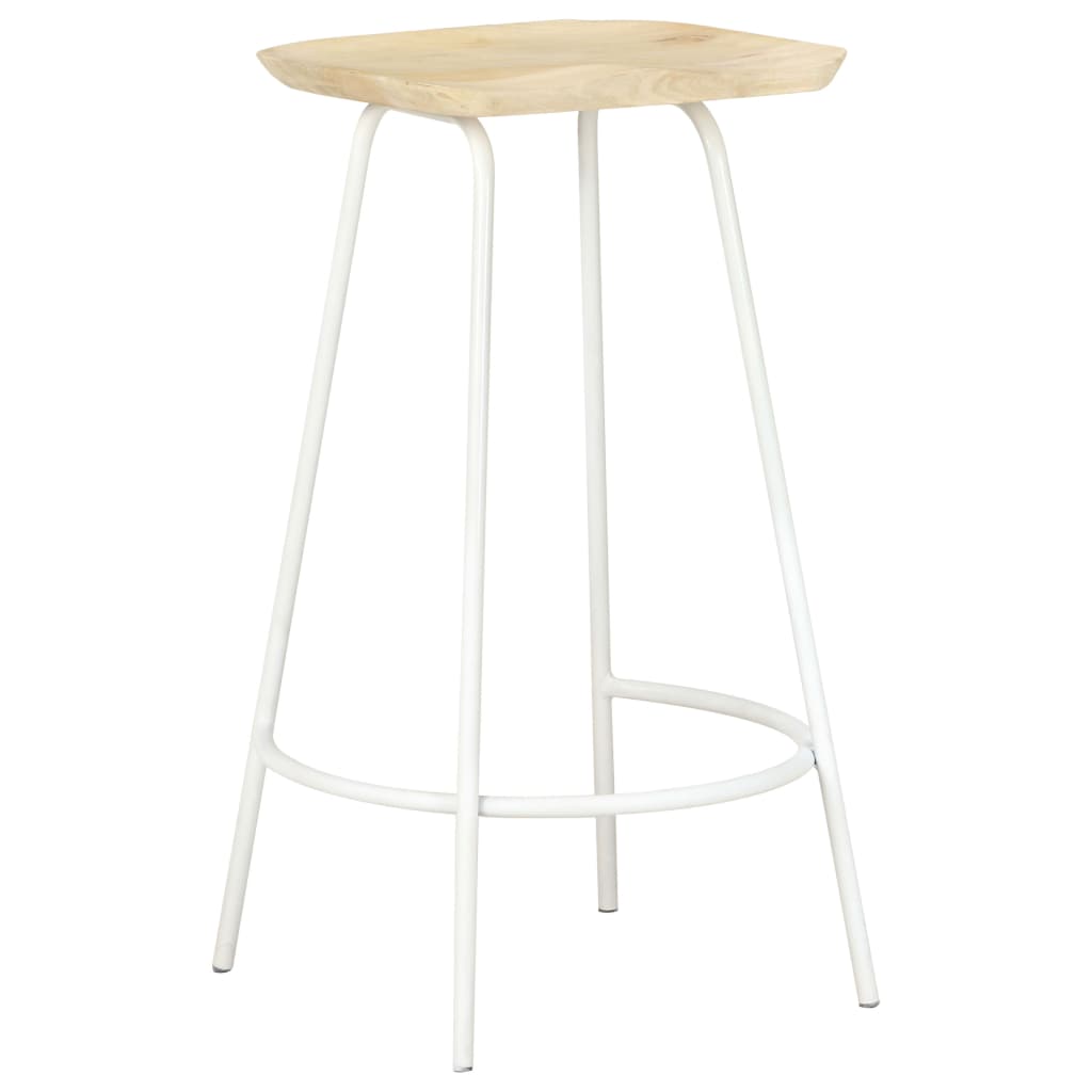 vidaXL Bar Stools 2 pcs Solid Mango Wood