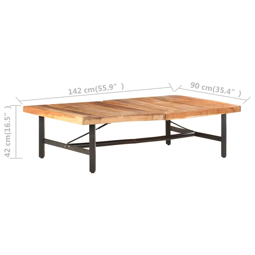 320655 vidaXL Coffee Table 142x90x42 cm Solid Acacia Wood