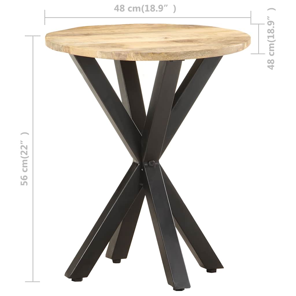 320656 vidaXL Side Table 48x48x56 cm Solid Mango Wood