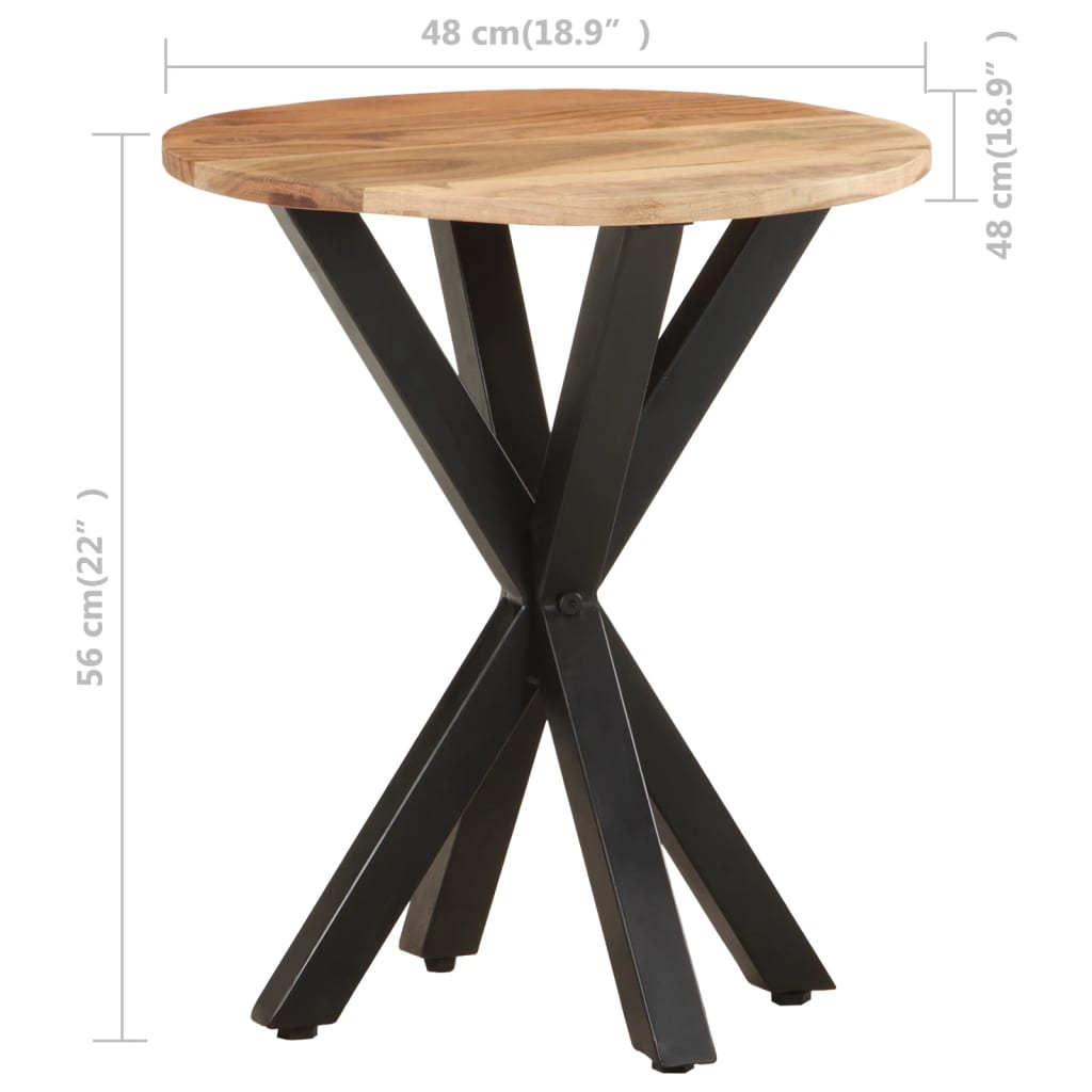 vidaXL Side Table 48x48x56 cm Solid Acacia Wood