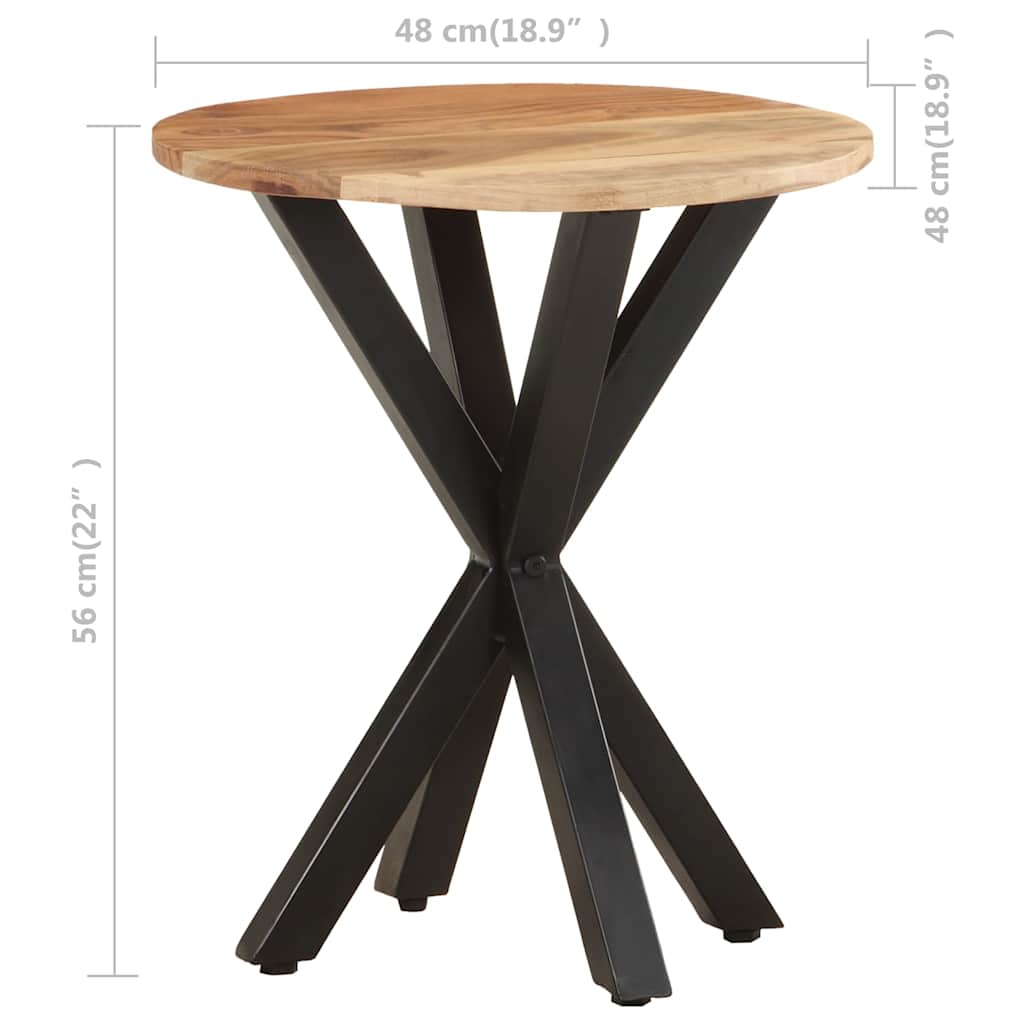 320657 vidaXL Side Table 48x48x56 cm Solid Acacia Wood