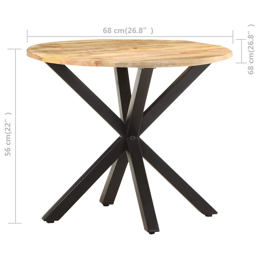 320659 vidaXL Side Table 68x68x56 cm Solid Mango Wood