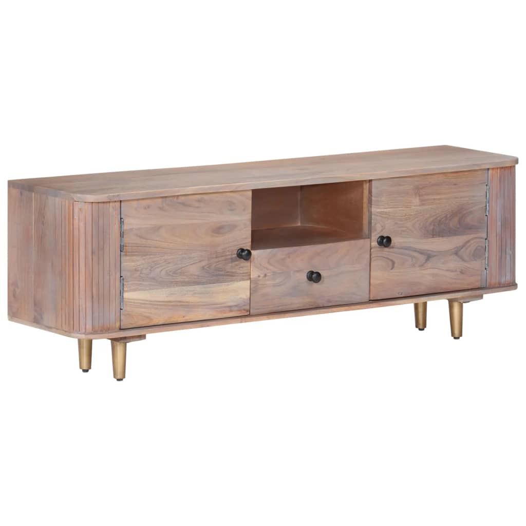 vidaXL TV Cabinet 118x30x40 cm Solid Acacia Wood