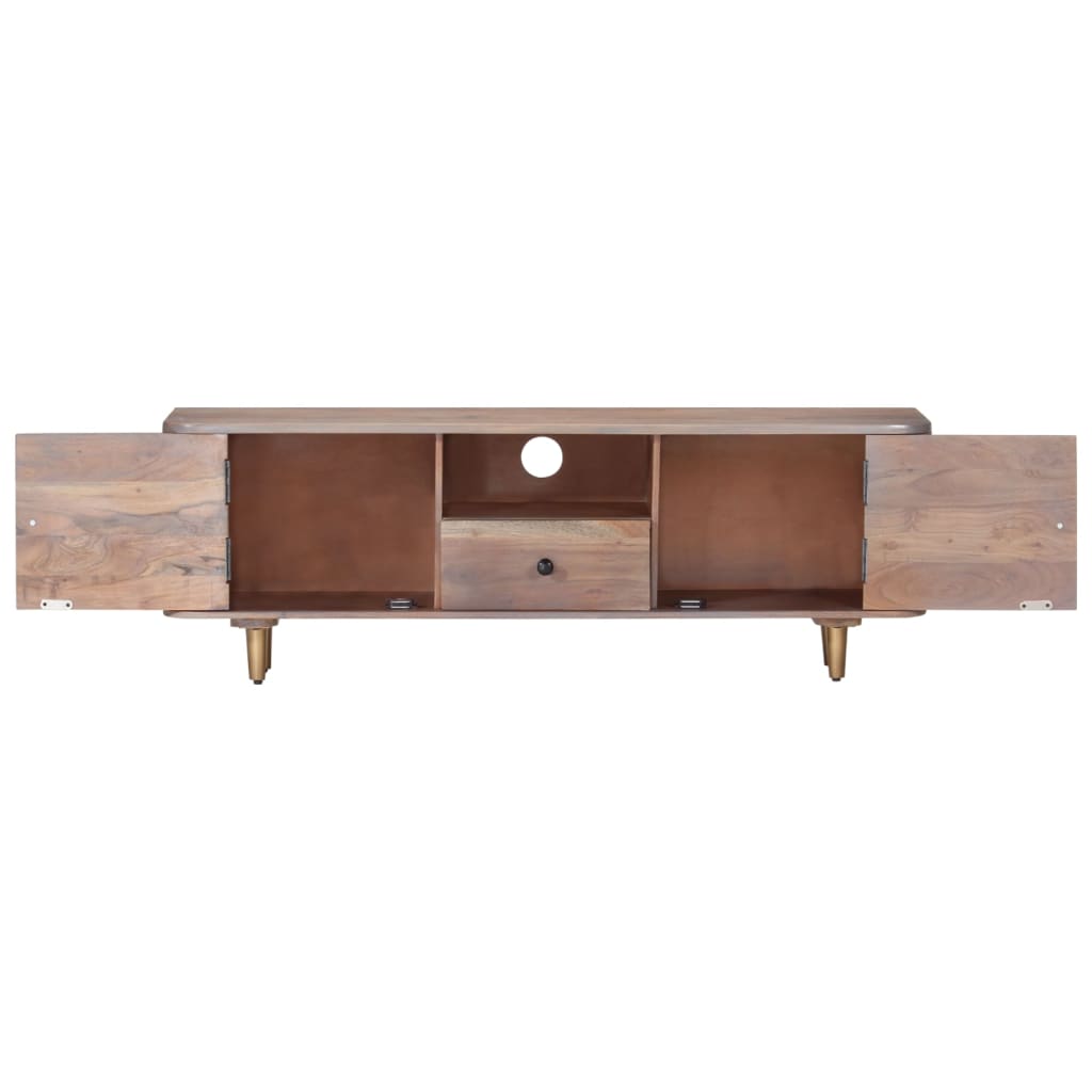 vidaXL TV Cabinet 118x30x40 cm Solid Acacia Wood