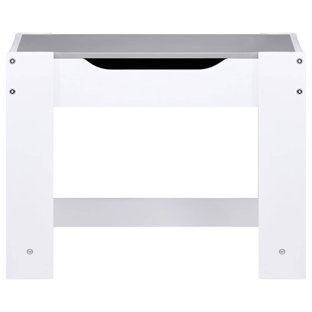 80283 vidaXL Children's Table with 2 Chairs White MDF
