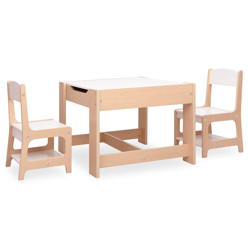 80284 vidaXL Children's Table with 2 Chairs MDF
