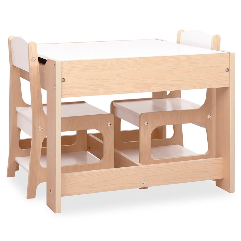 80284 vidaXL Children's Table with 2 Chairs MDF