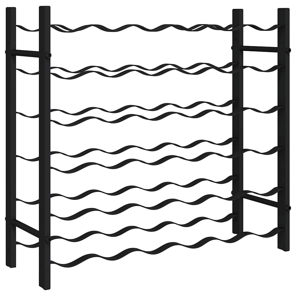Wine Rack for 36 Bottles Black Iron