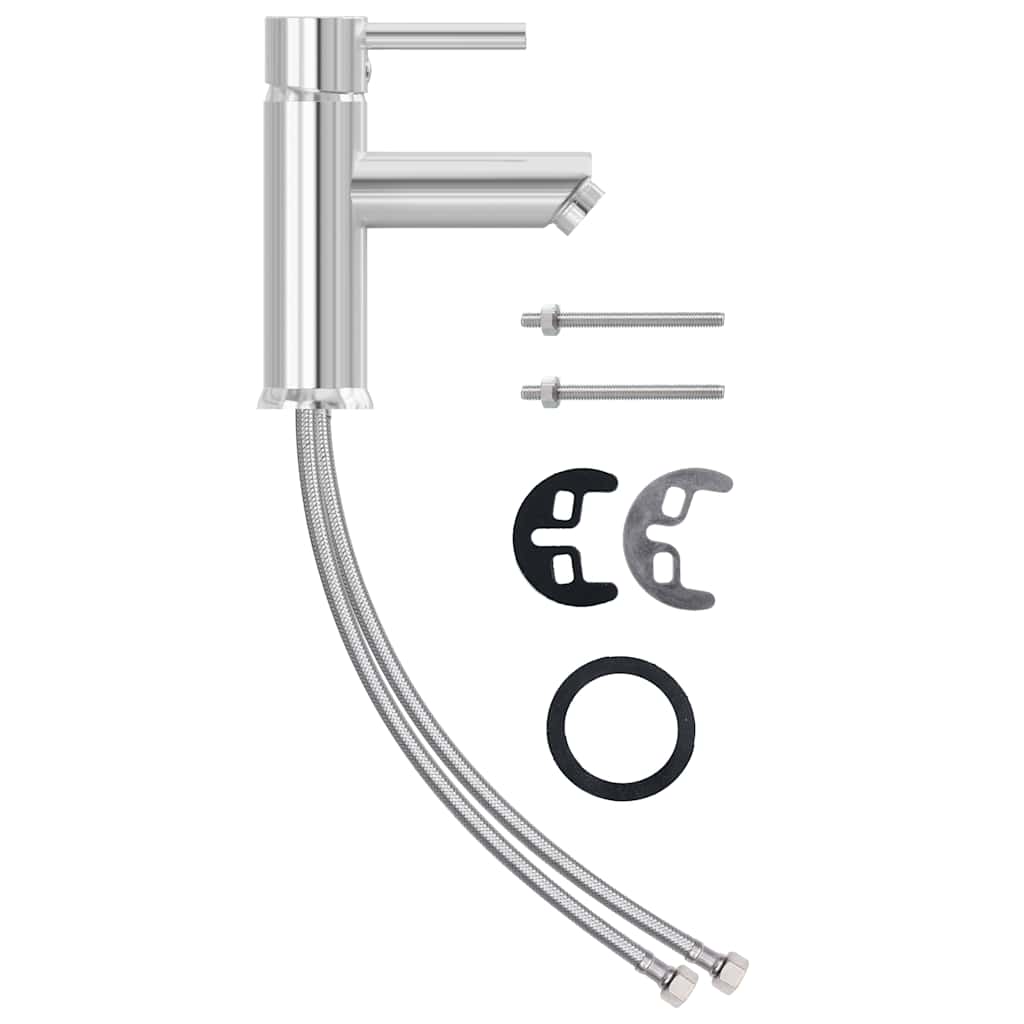 149065 vidaXL Bathroom Basin Faucet Chromed Finish 130x176 mm