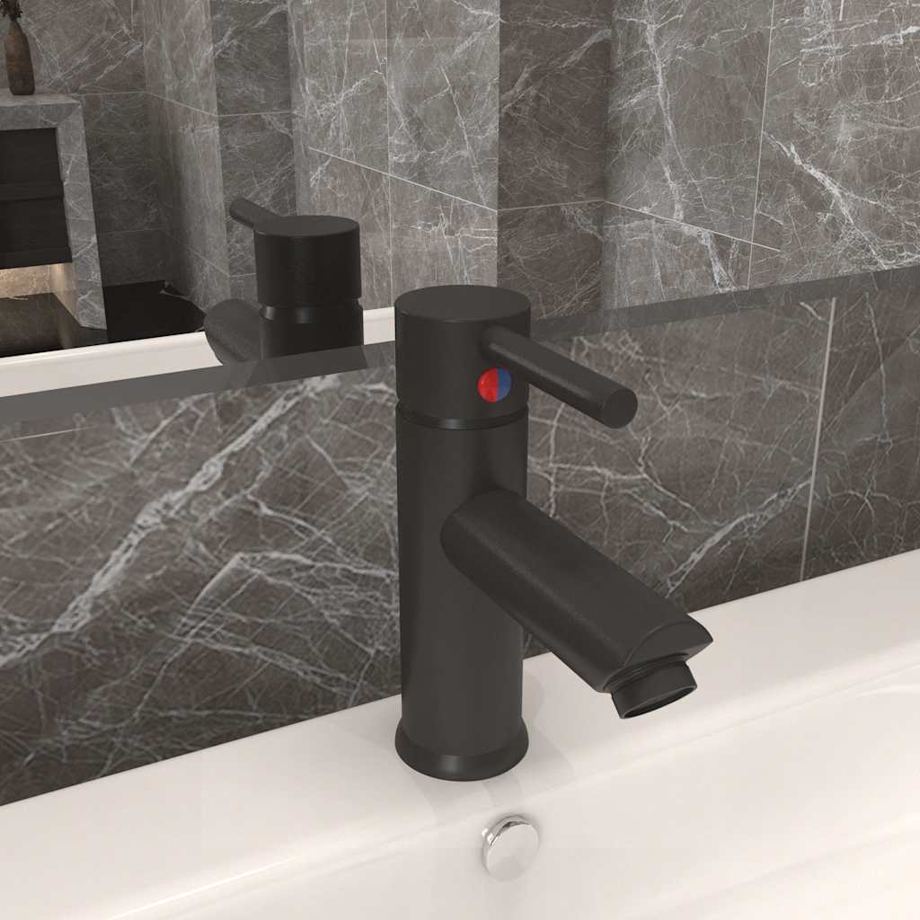 149068 vidaXL Bathroom Basin Faucet Grey 130x176 mm