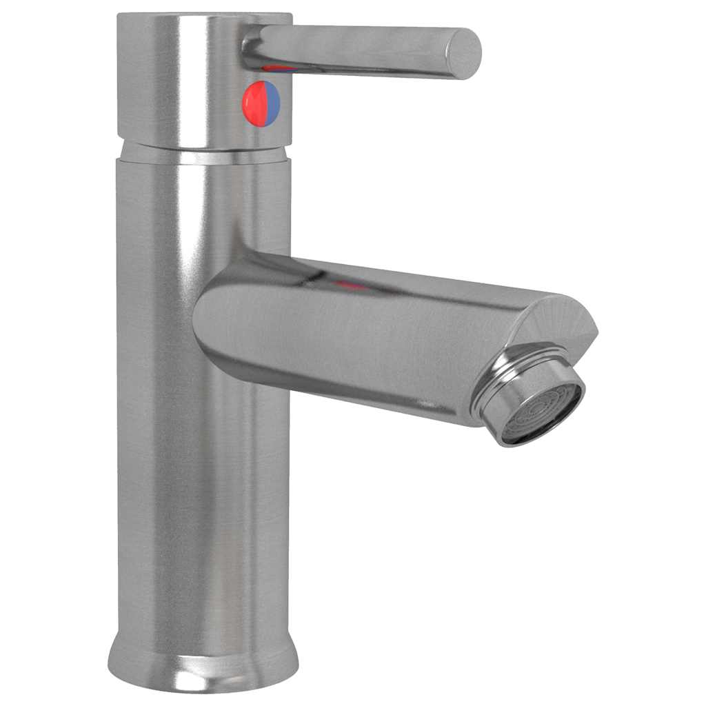 149069 vidaXL Bathroom Basin Faucet Silver 130x176 mm