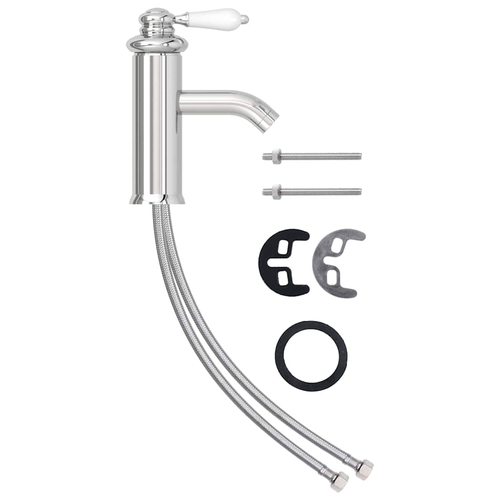 149070 vidaXL Bathroom Basin Faucet Chromed Finish 130x180 mm