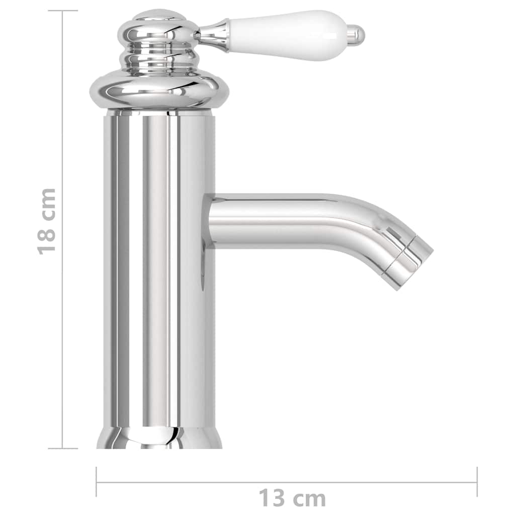 149070 vidaXL Bathroom Basin Faucet Chromed Finish 130x180 mm