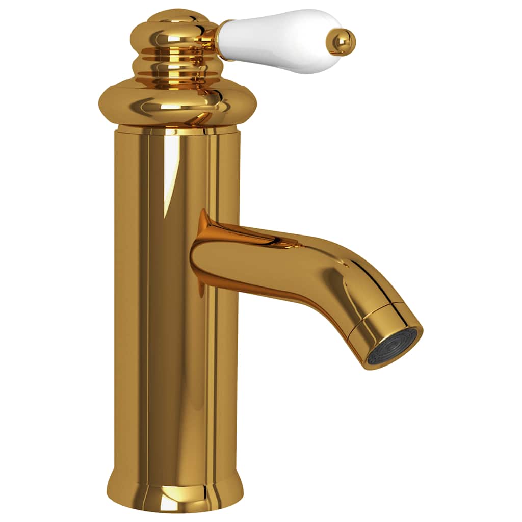 149072 vidaXL Bathroom Basin Faucet Gold 130x180 mm