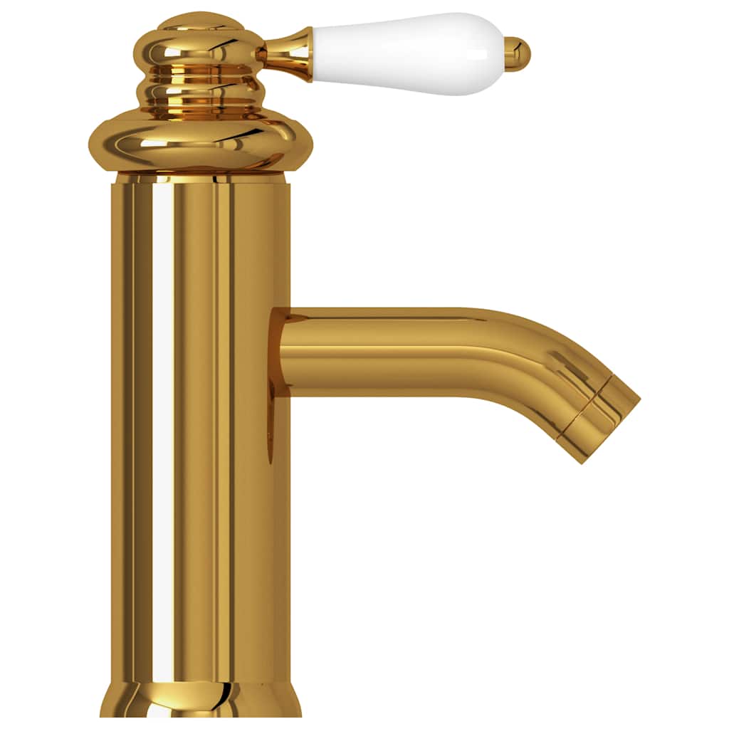 149072 vidaXL Bathroom Basin Faucet Gold 130x180 mm