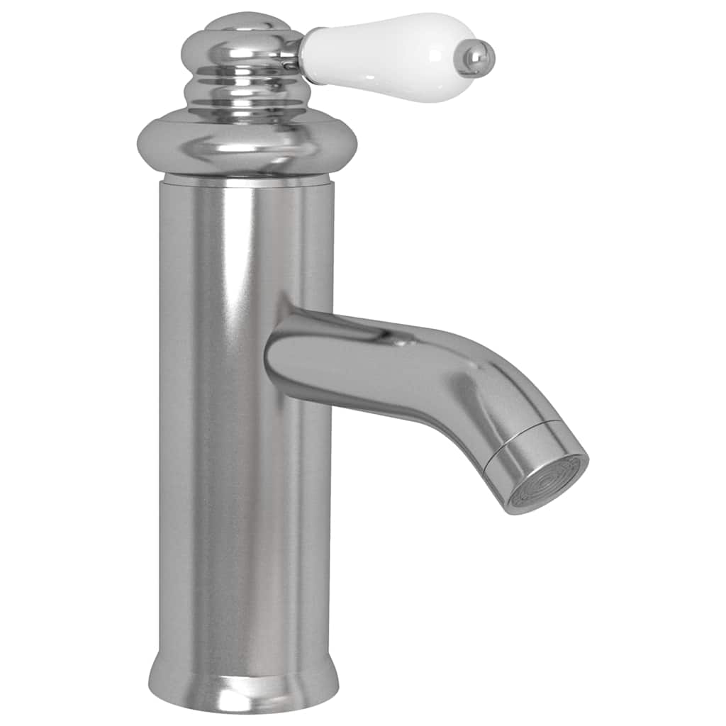 149074 vidaXL Bathroom Basin Faucet Silver 130x180 mm