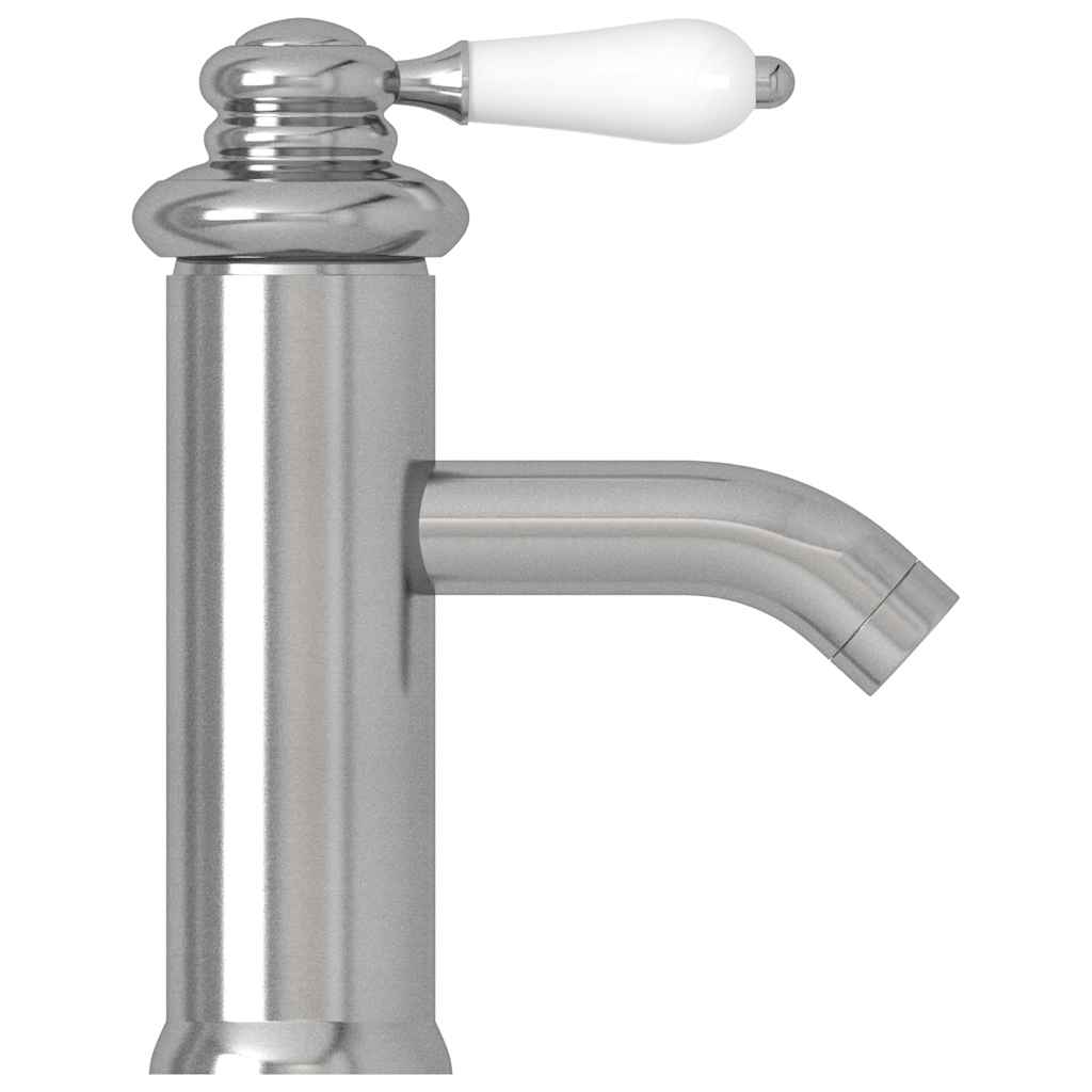 149074 vidaXL Bathroom Basin Faucet Silver 130x180 mm