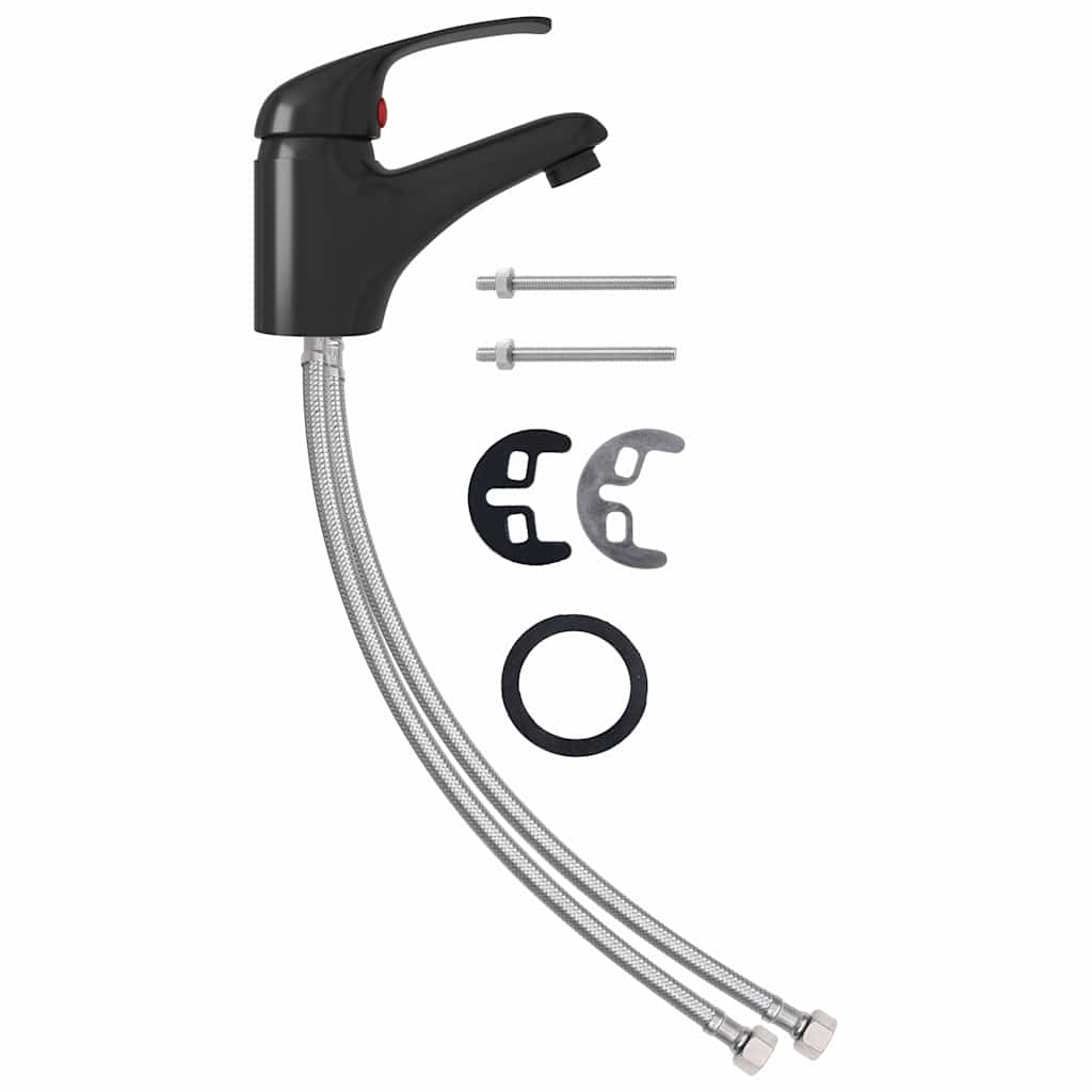149080 vidaXL Basin Mixer Tap Black 13x10 cm