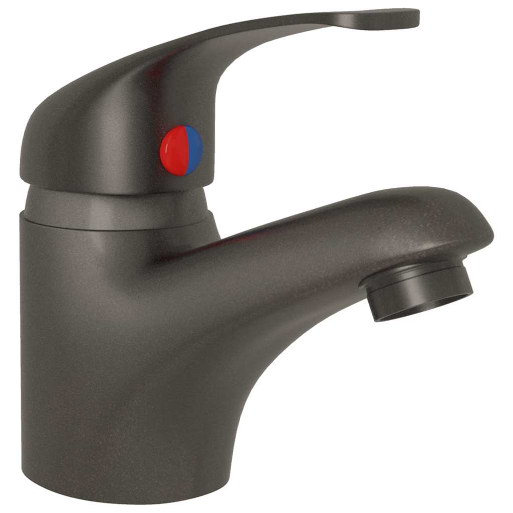 149082 vidaXL Basin Mixer Tap Grey 13x10 cm