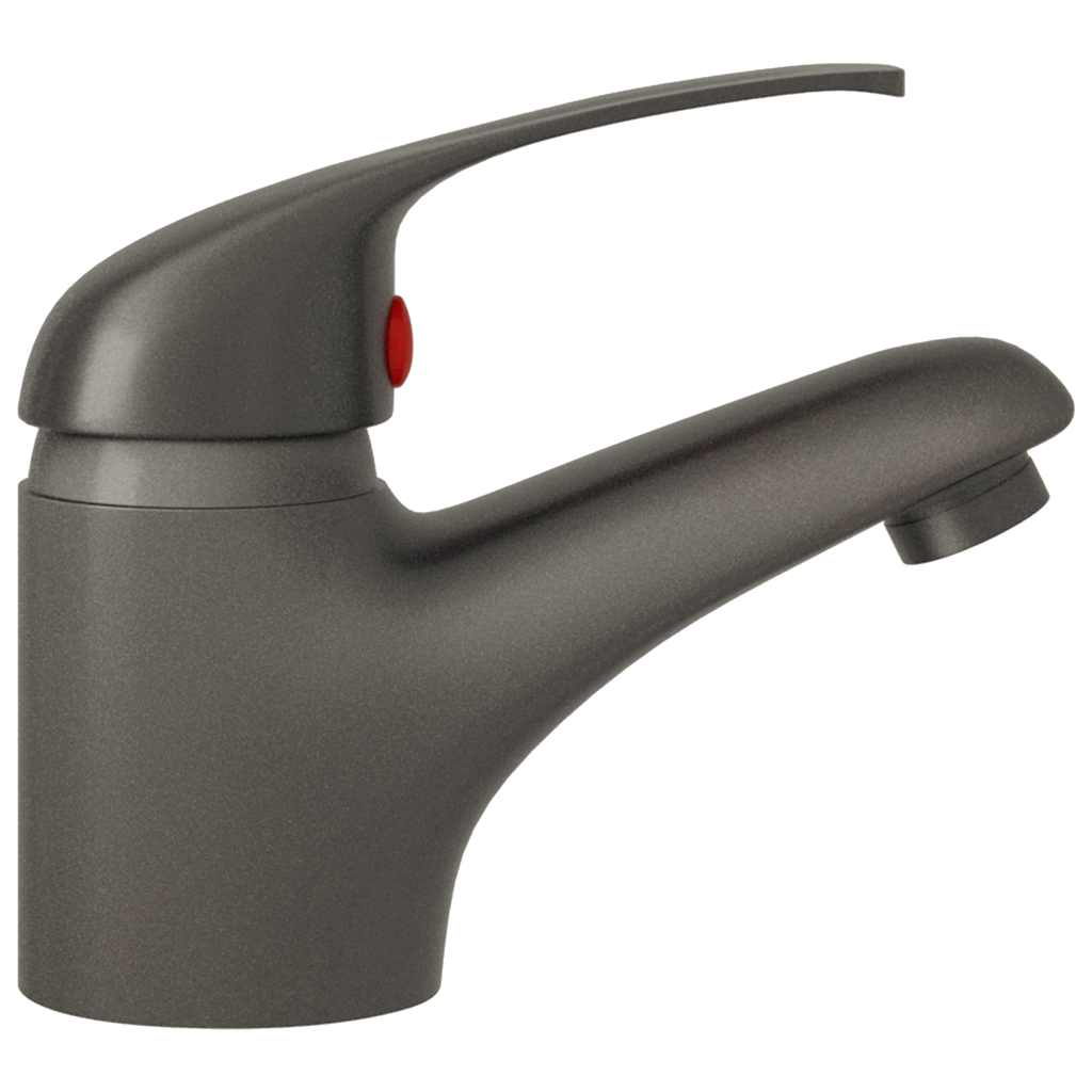 149082 vidaXL Basin Mixer Tap Grey 13x10 cm