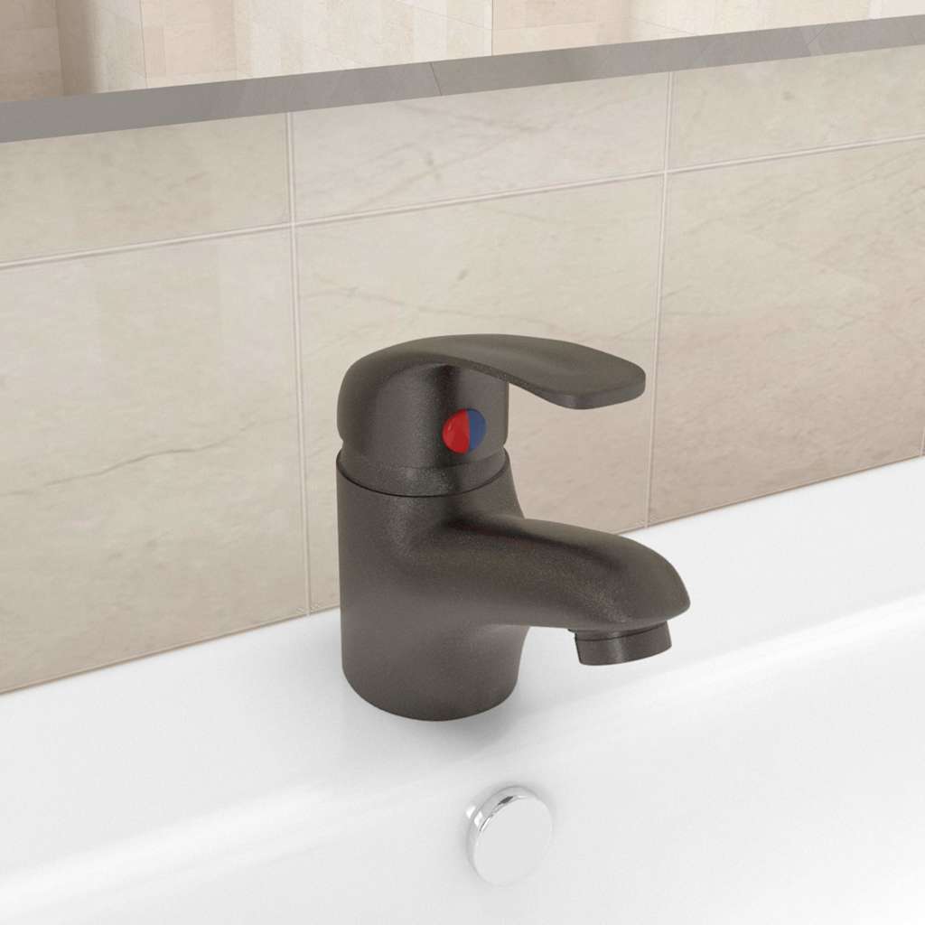 149082 vidaXL Basin Mixer Tap Grey 13x10 cm