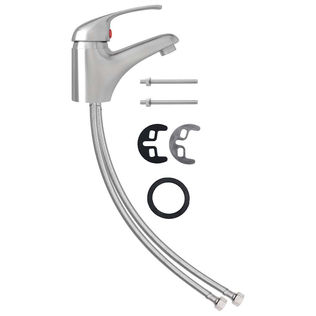 149083 vidaXL Basin Mixer Tap Silver 13x10 cm